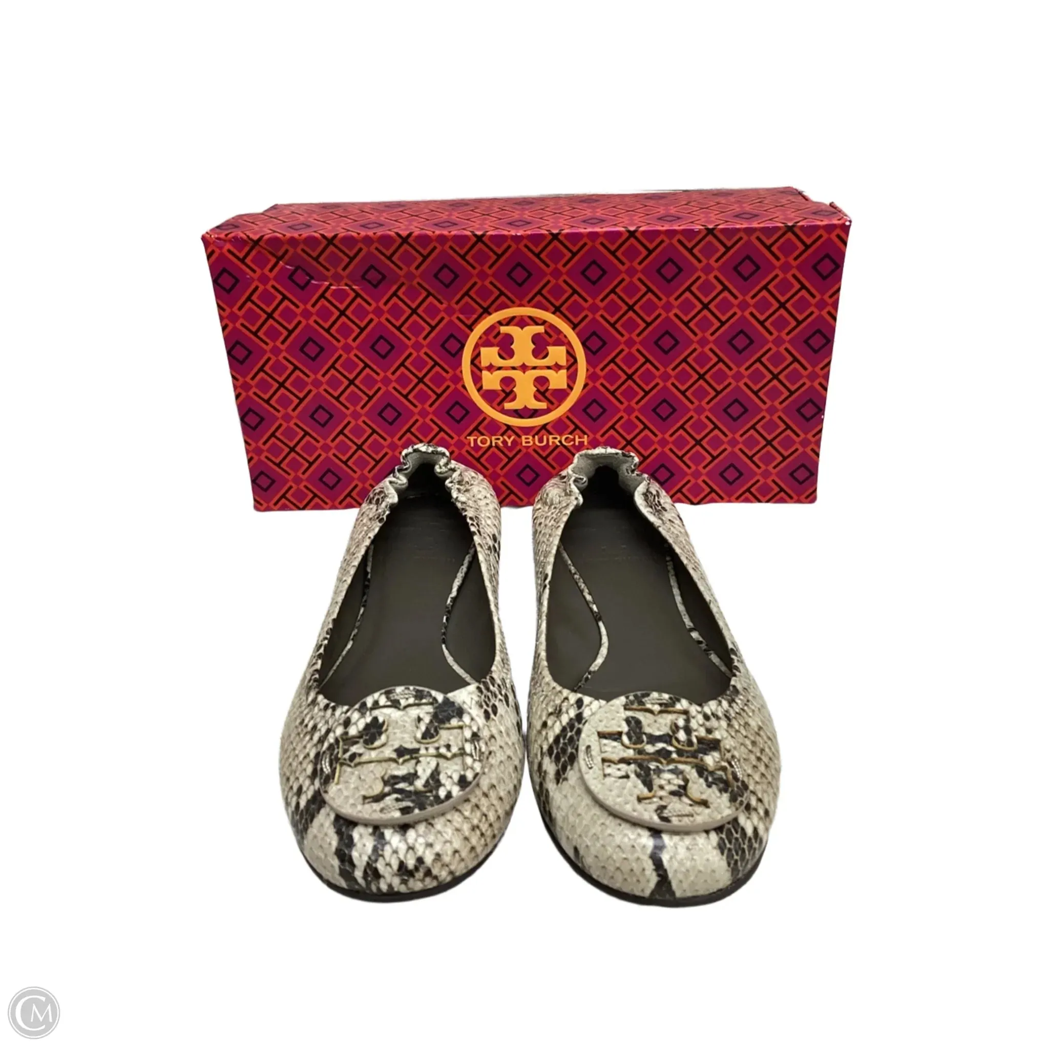Airflow Ventilation Ultra Light Hiking Trails Shoes Designer By Tory Burch In Snakeskin Print, Size: 6