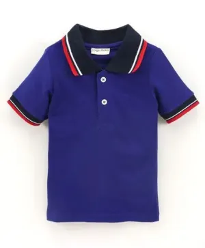 Solid Polo Collar Tshirt - Royal Blue