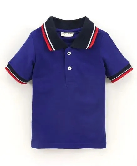 Solid Polo Collar Tshirt - Royal Blue