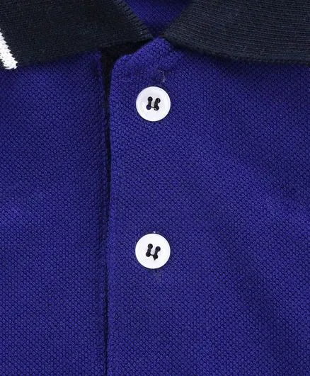 Solid Polo Collar Tshirt - Royal Blue
