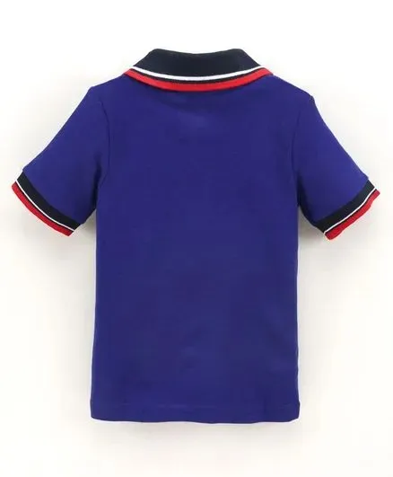 Solid Polo Collar Tshirt - Royal Blue