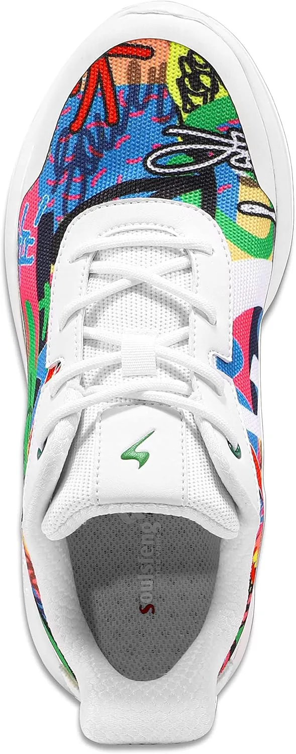 Soulsfeng Kids Tennis Shoes Lightweight Breathable Boys Running Shoe Fashion Walking Sneakers for Girls (Little Kid/Big Kid)