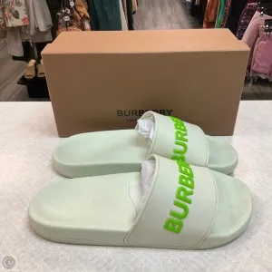 Sandals Luxury Designer By Burberry In Green, Size: 7 Strong Step Abrasion resistant