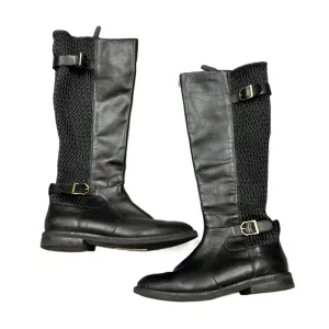 Boots Knee Heels By Cole-haan In Black, Size: 9 Grippy Outsole Work Commute