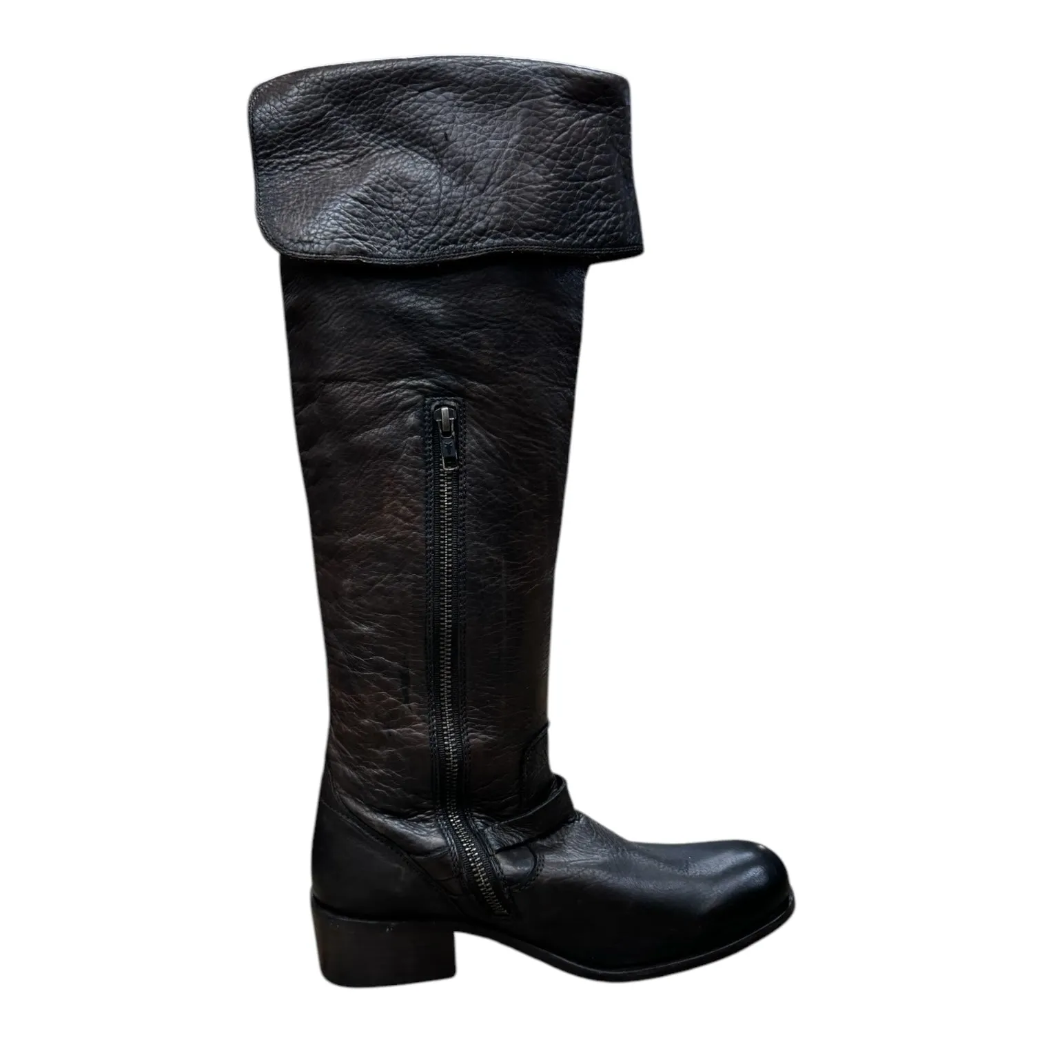 Boots Designer By Frye In Brown, Size: 8 Skate Cool Gold Tone