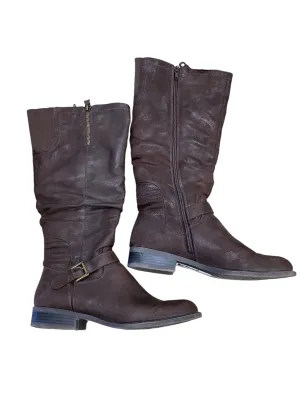 Boots Knee Flats By White Mountain In Brown, Size: 7 Breathable Work Commute Slip Resistant Mountain Climber