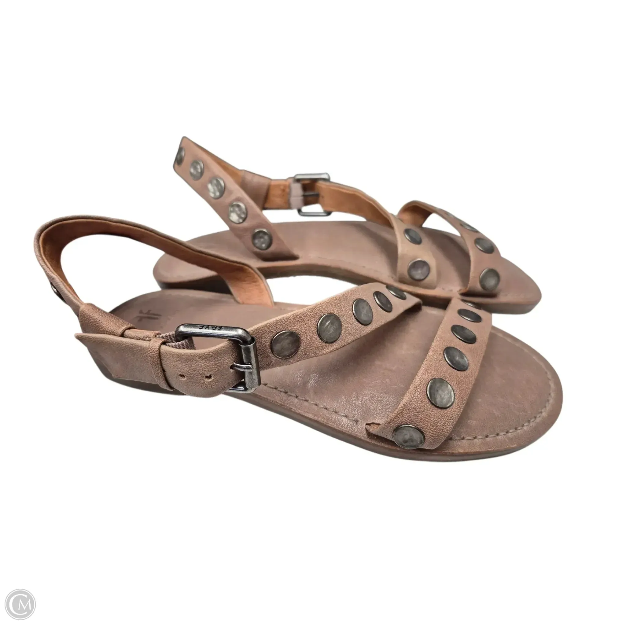 Sandals Designer By Frye In Brown, Size: 6.5 Ventilated Mesh Cold Weather Memory Foam Casual Wear