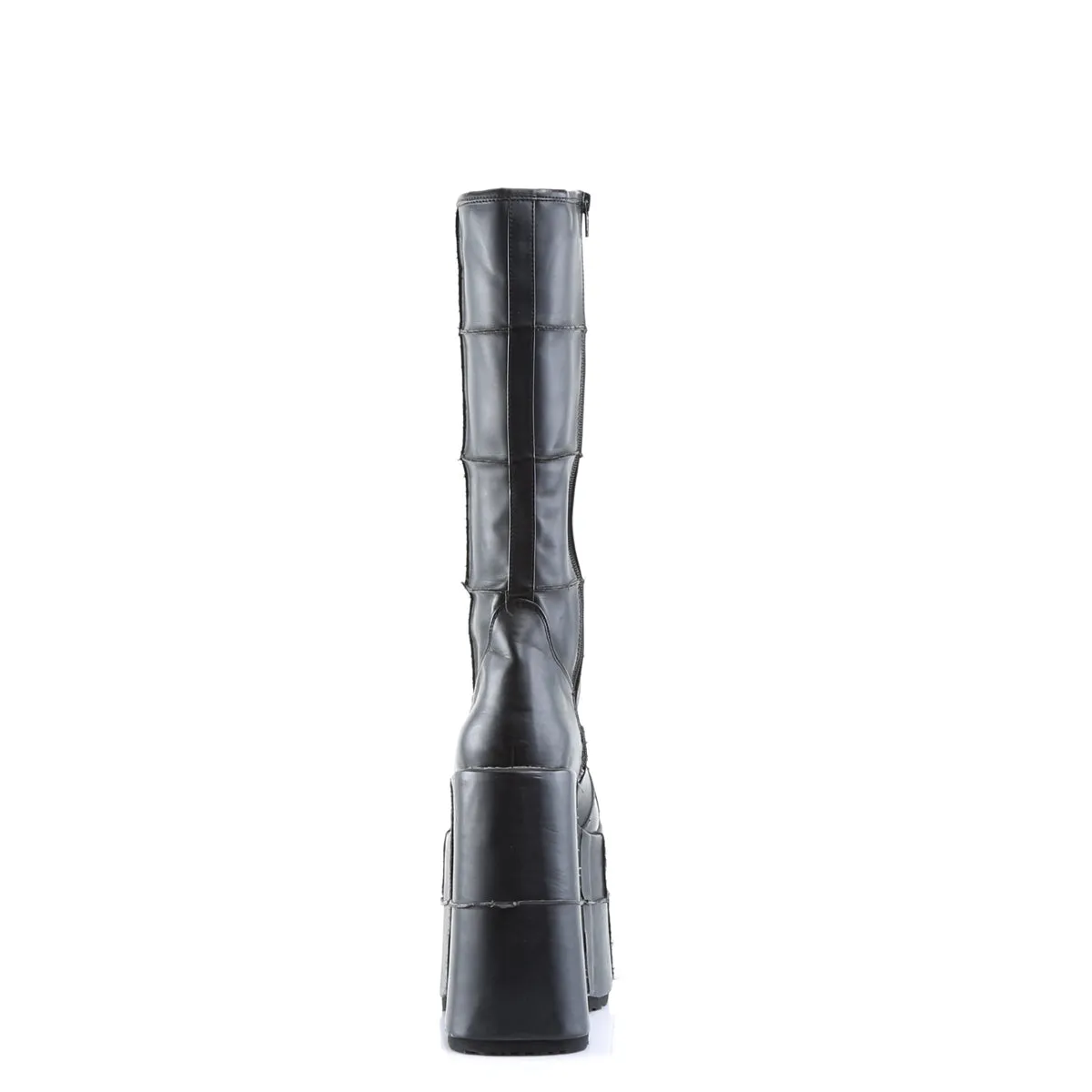 STACK-301 DemoniaCult Black Vegan Leather Sexy Unisex Platform Boots (Alternative Footwear)