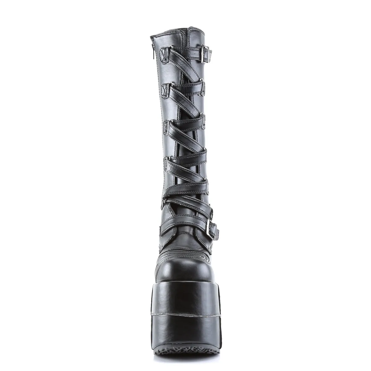 STACK-308 DemoniaCult Black Vegan Leather Sexy Unisex Platform Shoes & Boots (Alternative Footwear)
