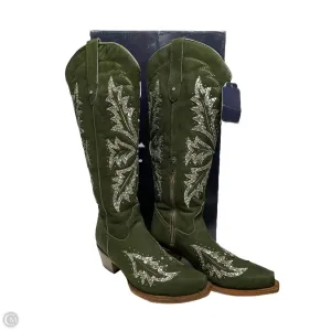 Reliable Footwear Fire Side Boots Western By ROCK??EM In Green & Silver, Size: 10