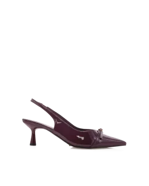 KADENCE - MULBERRY PATENT Open Toe Shoes