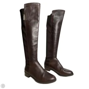 Mid Cut Boots Knee Flats By Vince Camuto In Brown, Size: 7.5