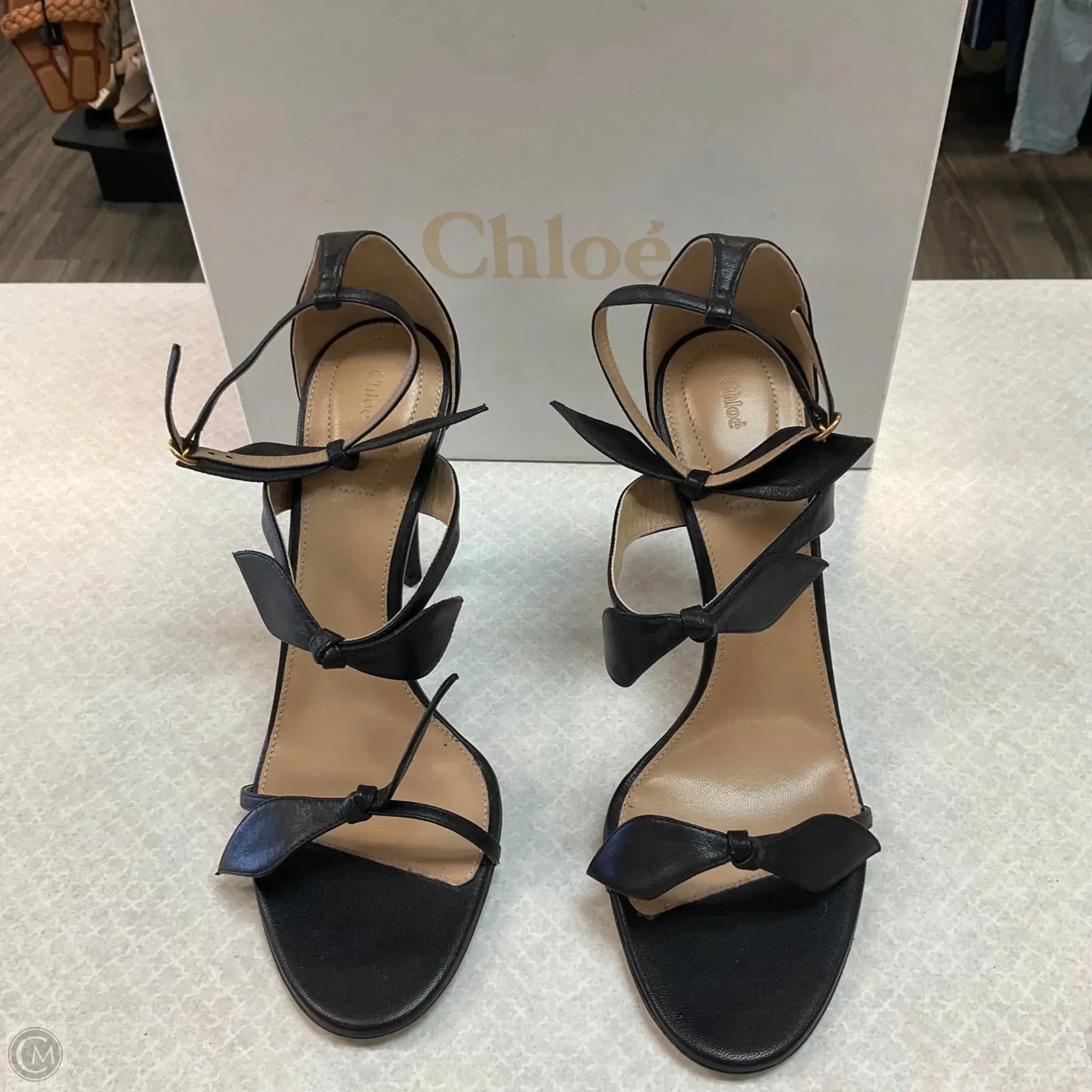 Sandals Designer By Chloe In Black, Size: 9 spring fresh Dock Easy