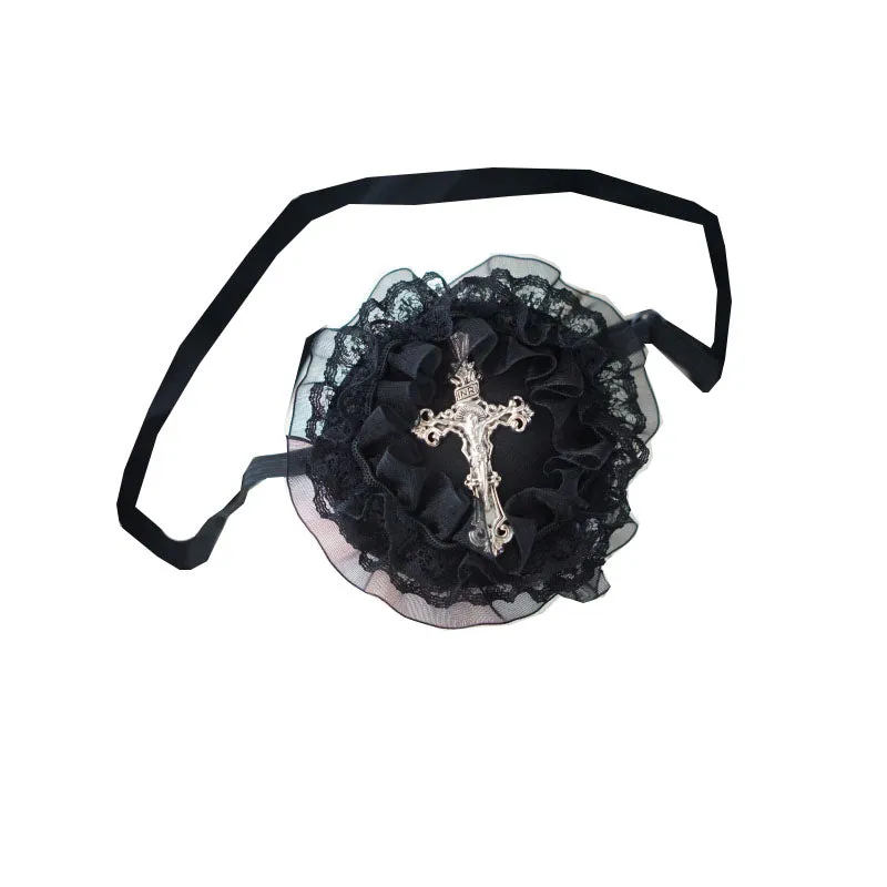 Strange Sugar~Gothic Lolita Lace Cross Eye Mask