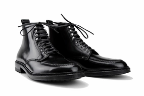 Alden D0919HC Black Cordovan Handstitched U-Tip Boot Elastic Comfort collar