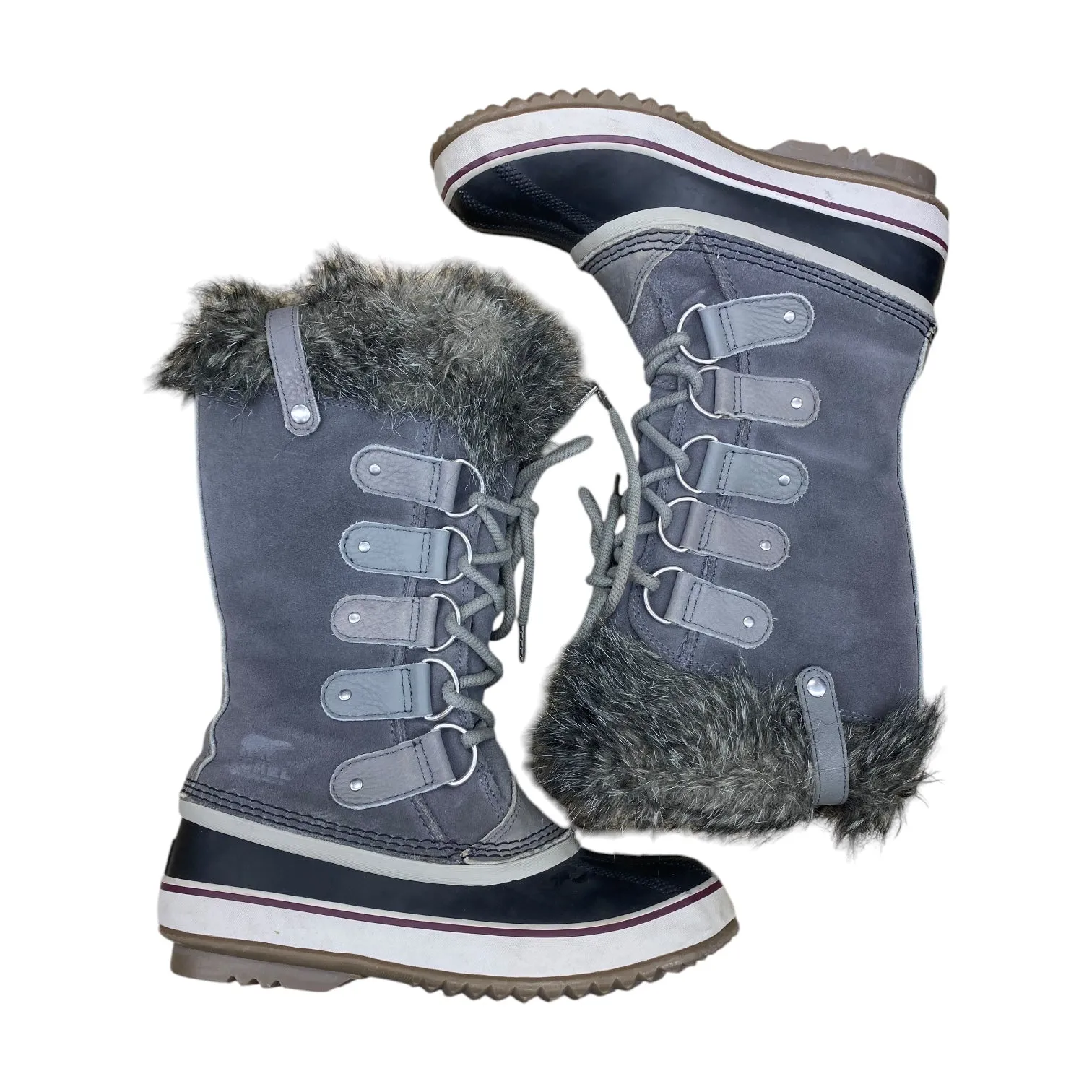 Camera Look Comfort Run Boots Designer By Sorel In Grey, Size: 8