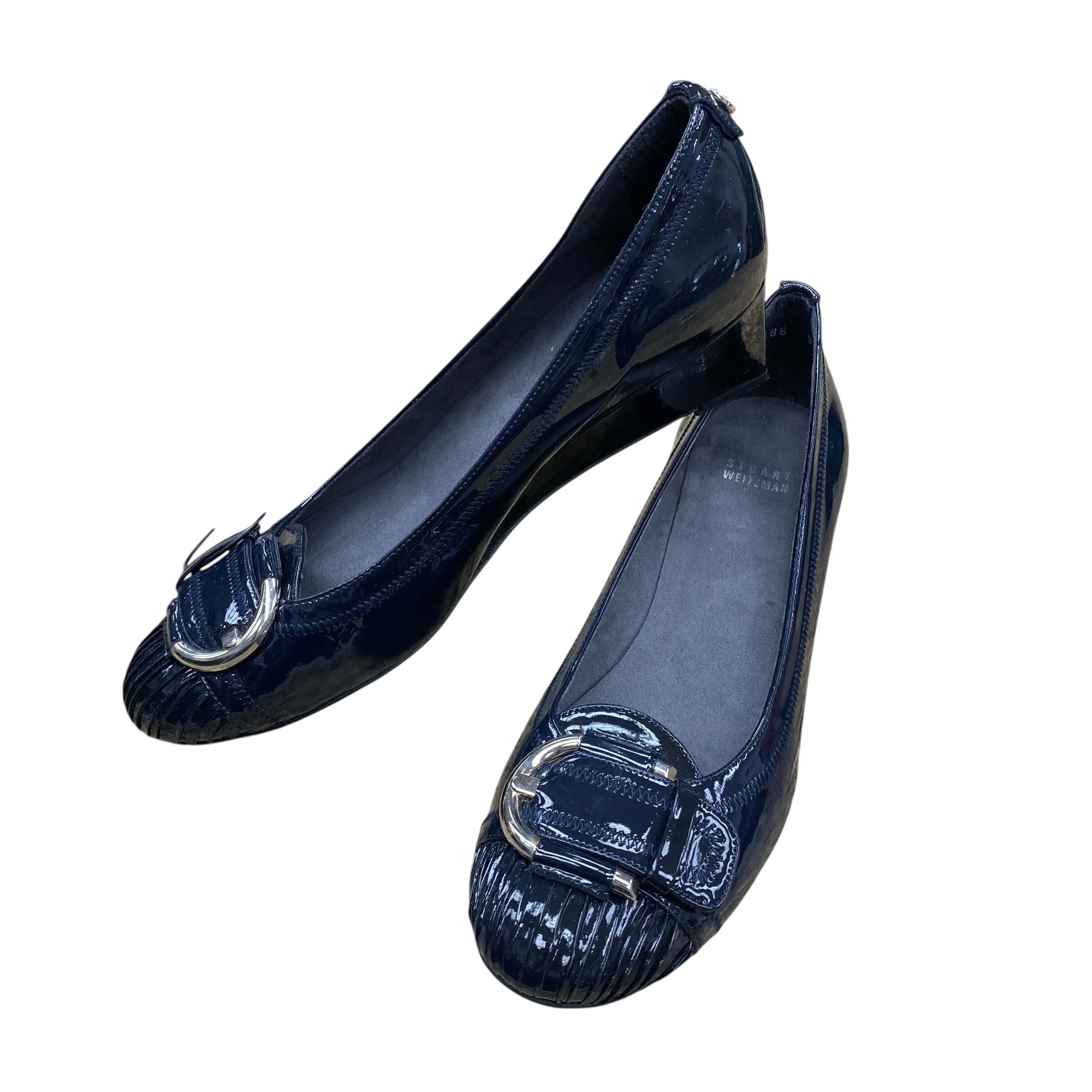 Trendy Shoes Designer By Stuart Weitzman In Blue, Size:9.5
