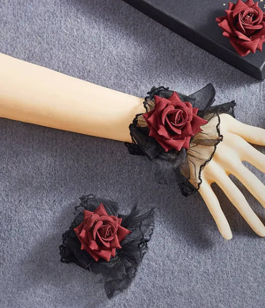 Sugar Time~Gothic Lolita Burgundy Hair Accessory
