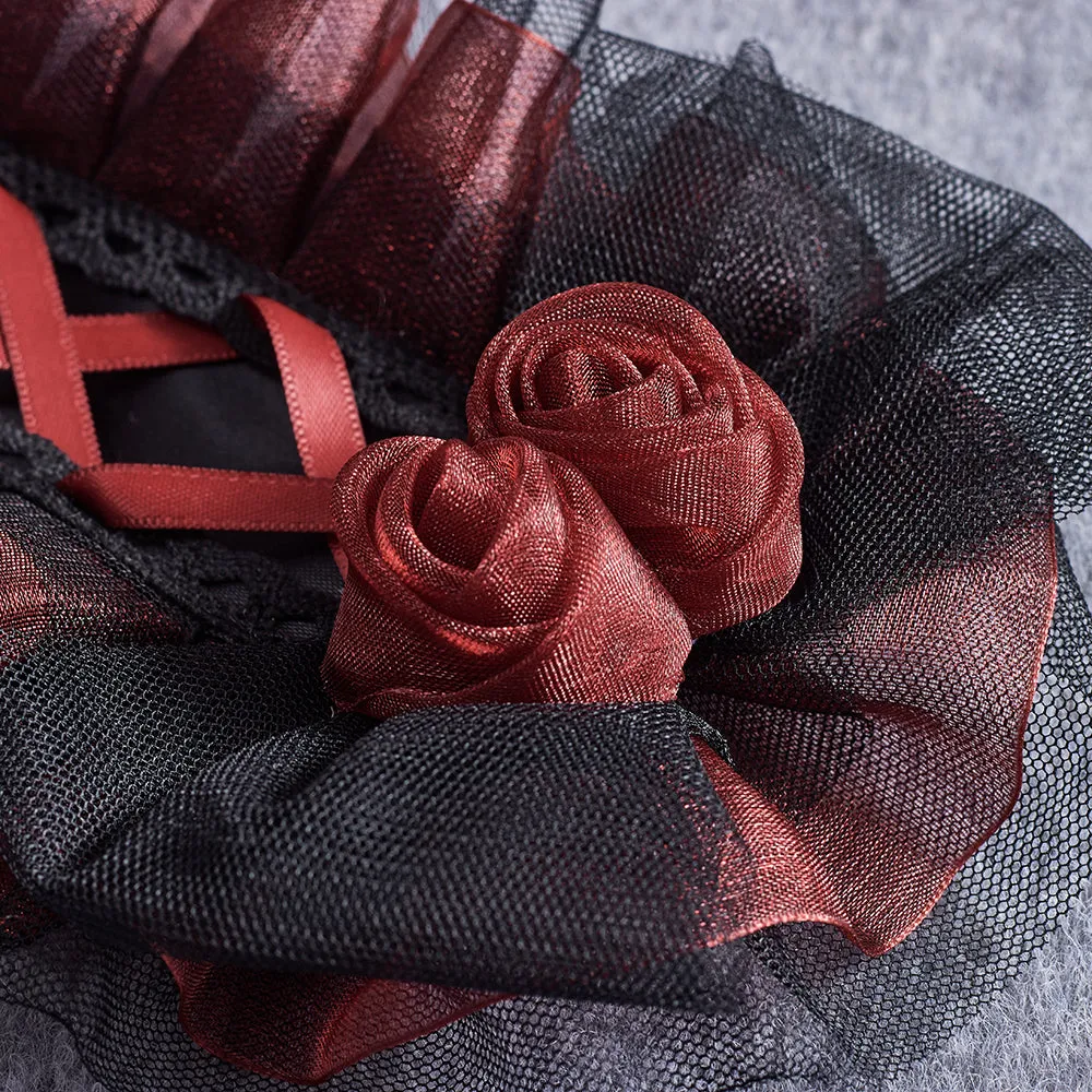 Sugar Time~Gothic Lolita Burgundy Hair Accessory
