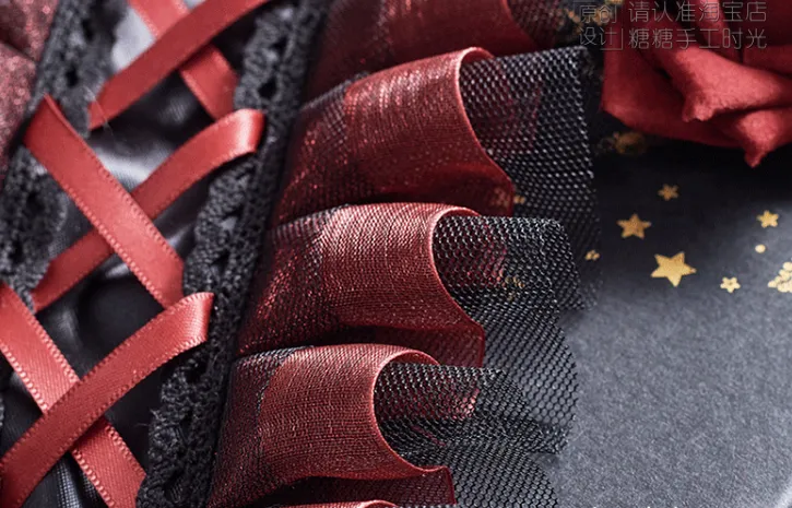 Sugar Time~Gothic Lolita Burgundy Hair Accessory
