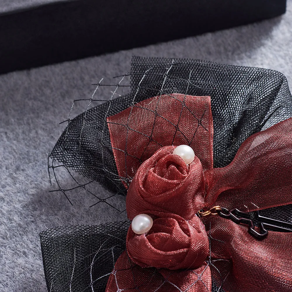 Sugar Time~Gothic Lolita Burgundy Hair Accessory