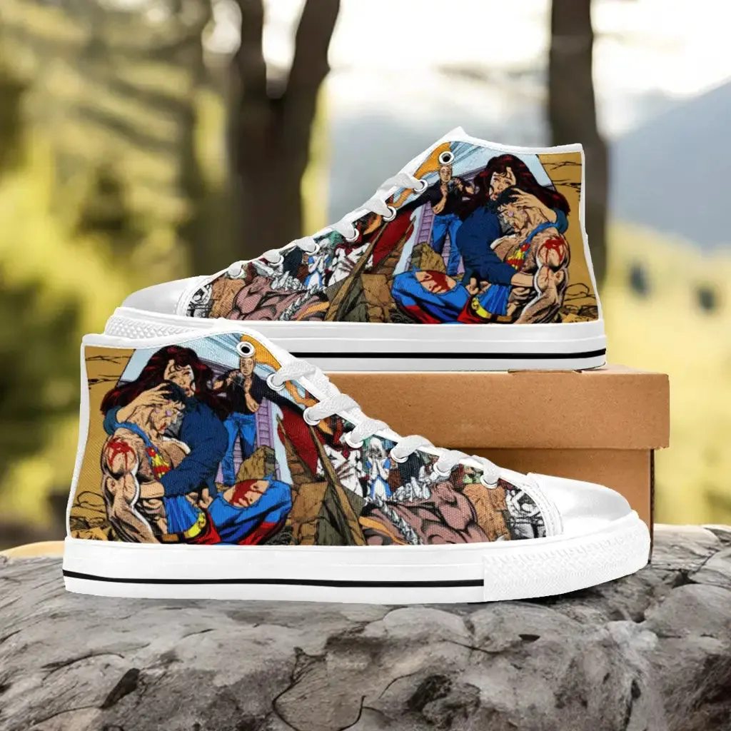 Superman Dead Shoes High Top Sneakers for Kids and Adults