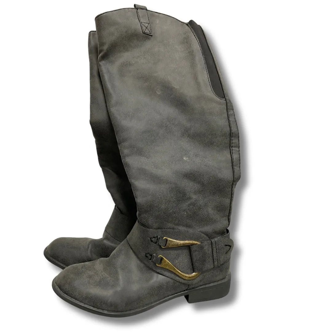 Boots Knee Flats By Mossimo In Grey, Size: 8 Water Line