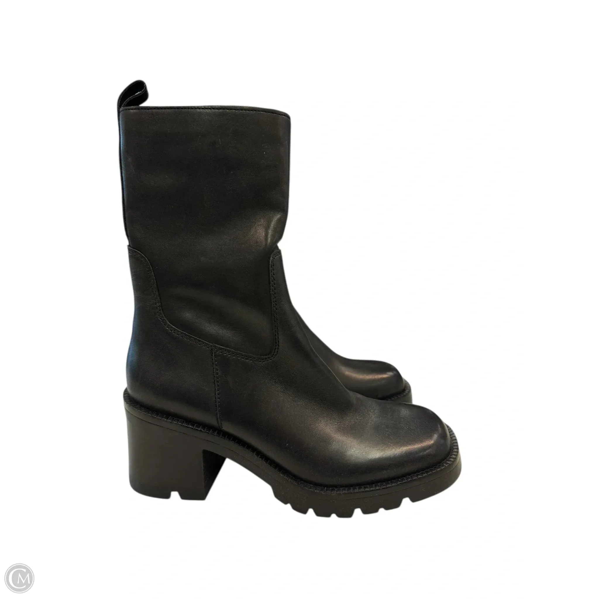 Protective Design Boots Knee Heels By Steve Madden In Black, Size: 5