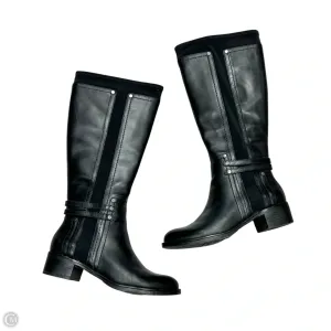 Molded Arch Contour Comfort Ankle Support Boots Knee Flats By Franco Sarto In Black, Size: 5.5