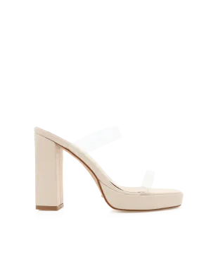 Luxury heels TAMIRA - BONE-CLEAR