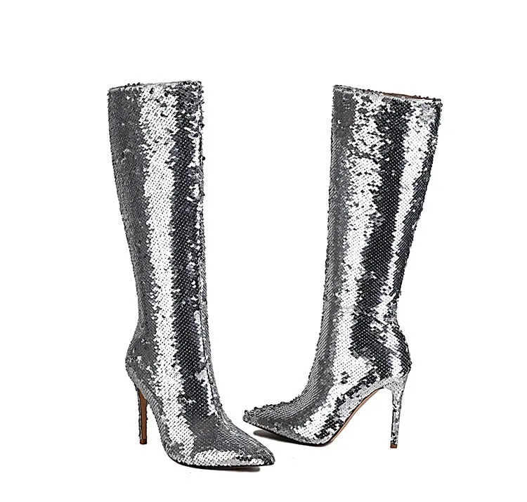 Tara Mermaid Sequin Boots - 4 Colors