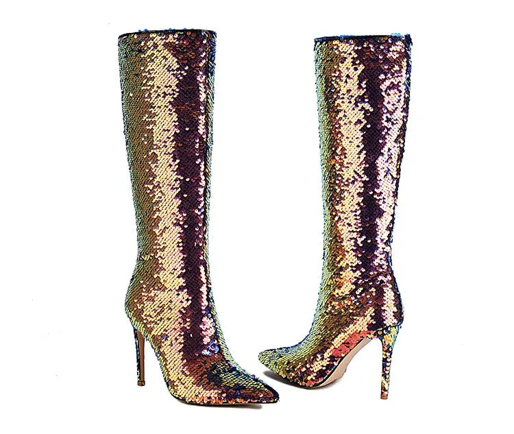 Tara Mermaid Sequin Boots - 4 Colors