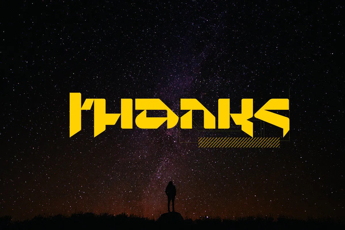 Techla - Futuristic Display Font