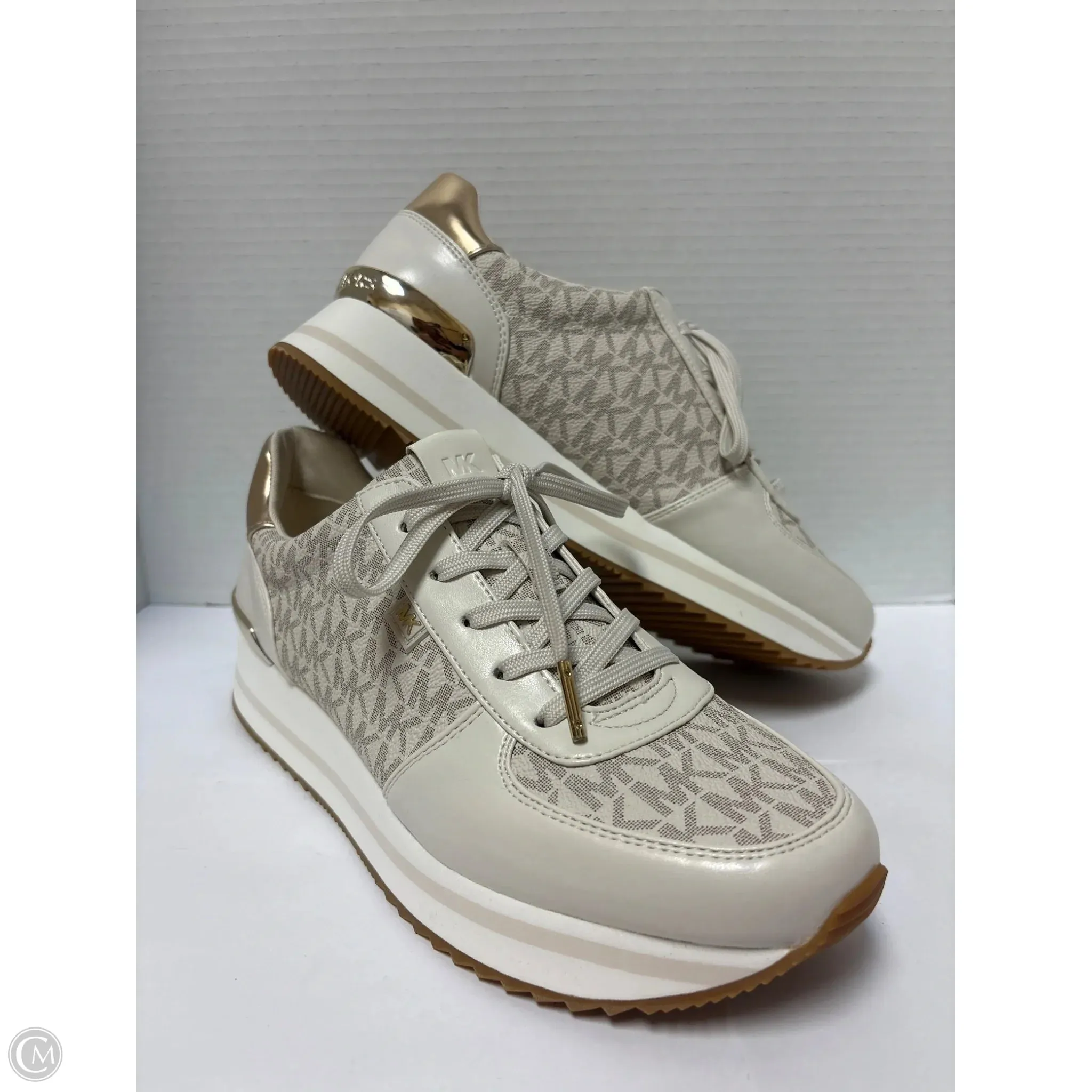 Shoes Designer By Michael Kors In Beige, Size: 9.5 Sand Move Strap Mode