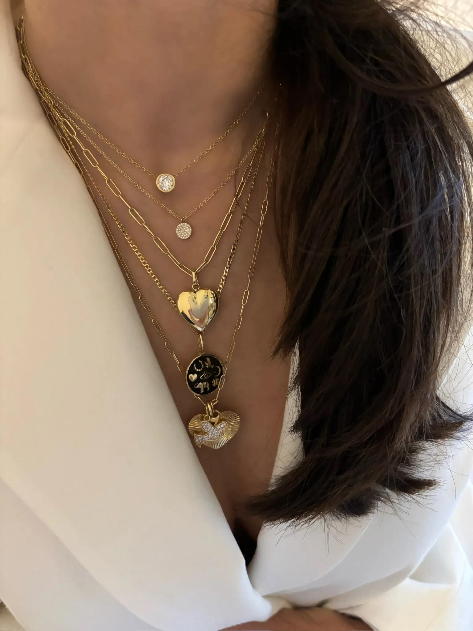 The Roxy Puffed Heart Charm