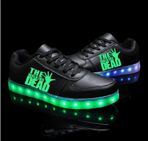 The Walking Dead Shoes Light Up Shoes Sneakers Unisex Low Top Sneakers Colorful Flashing LED Luminous Shoes  Gifts
