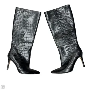 Boots Knee Heels By Missguided In Black, Size: 5 Library Visit Eco Material Snow Trekker