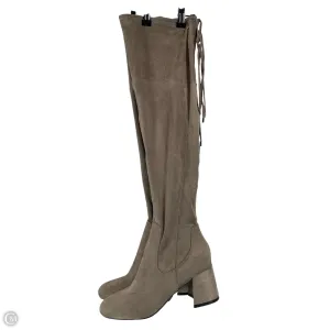 Cushioned Step All Day Worker Stable Structure Boots Knee Heels By Liz Claiborne In Grey, Size: 7