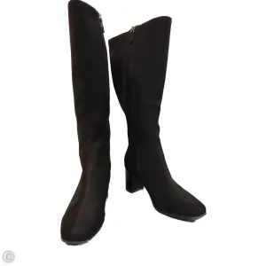 Boots Knee Heels By Aerosoles In Black, Size: 8.5 Solid Stitching