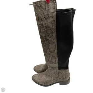 Wear resistant Boots Knee Heels By Corkys In Snakeskin Print, Size: 7