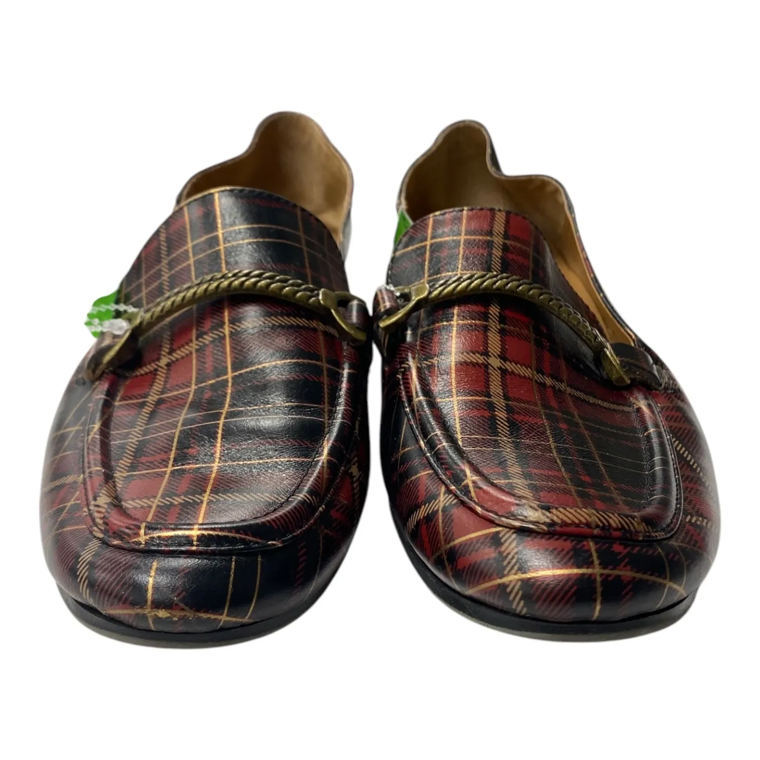 Multi Directional Tread Pattern Shoes Designer By Patricia Nash In Plaid Pattern, Size:10