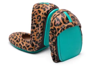 TIEKS LEOPARD PRINT ITALIAN LEATHER BALLET FLATS