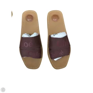 Sandals Luxury Designer By Chloe In Maroon, Size: 11 Quick Drying Travel Enthusiasts Zip Fast
