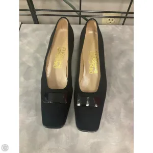 Lace Up Shoes Designer By Ferragamo In Black, Size: 7.5