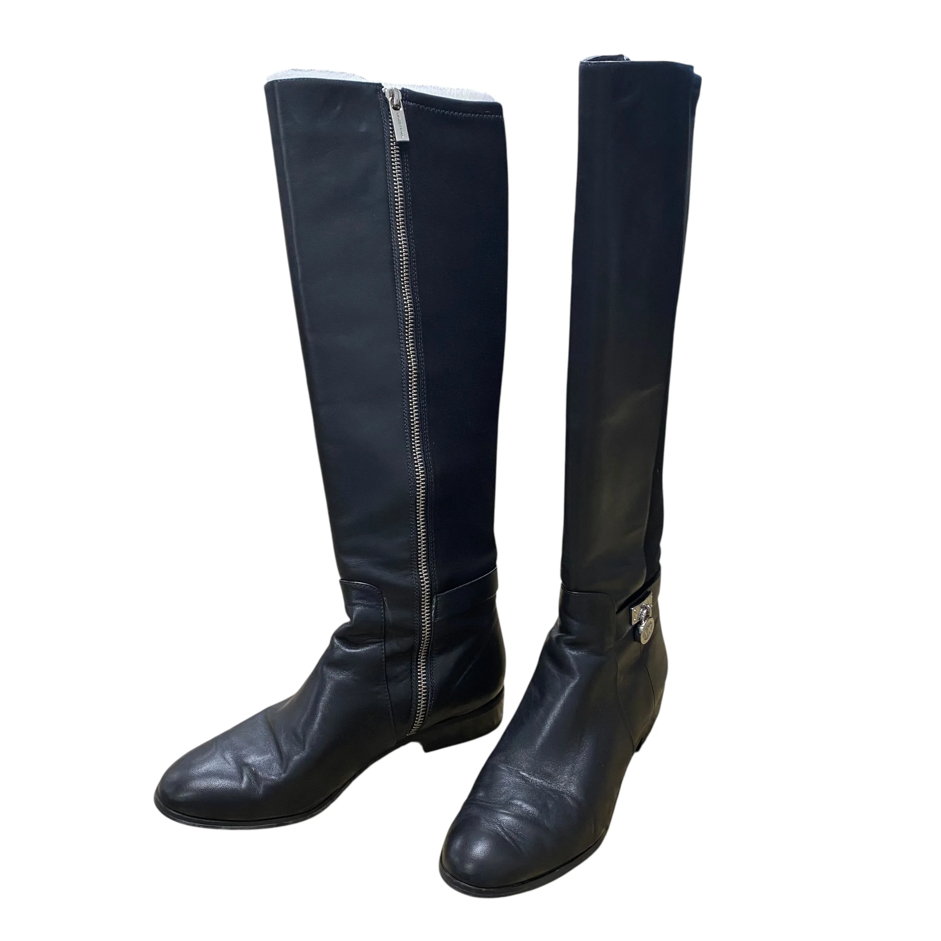 Comfortable Boots Flexible Comfort Boots Knee Flats By Michael By Michael Kors In Black, Size:6.5