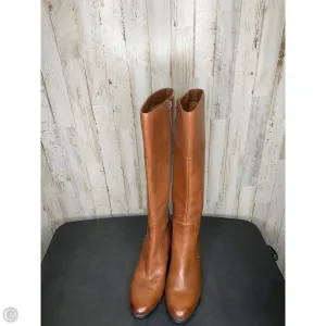 Resistant to wear Boots Knee Heels By Naturalizer In Brown, Size: 9