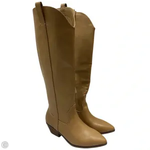 Reinforced Form Mountain Climber Grippy Outsole Trail Exploration Boots Knee Heels By Universal Thread In Brown, Size: 6