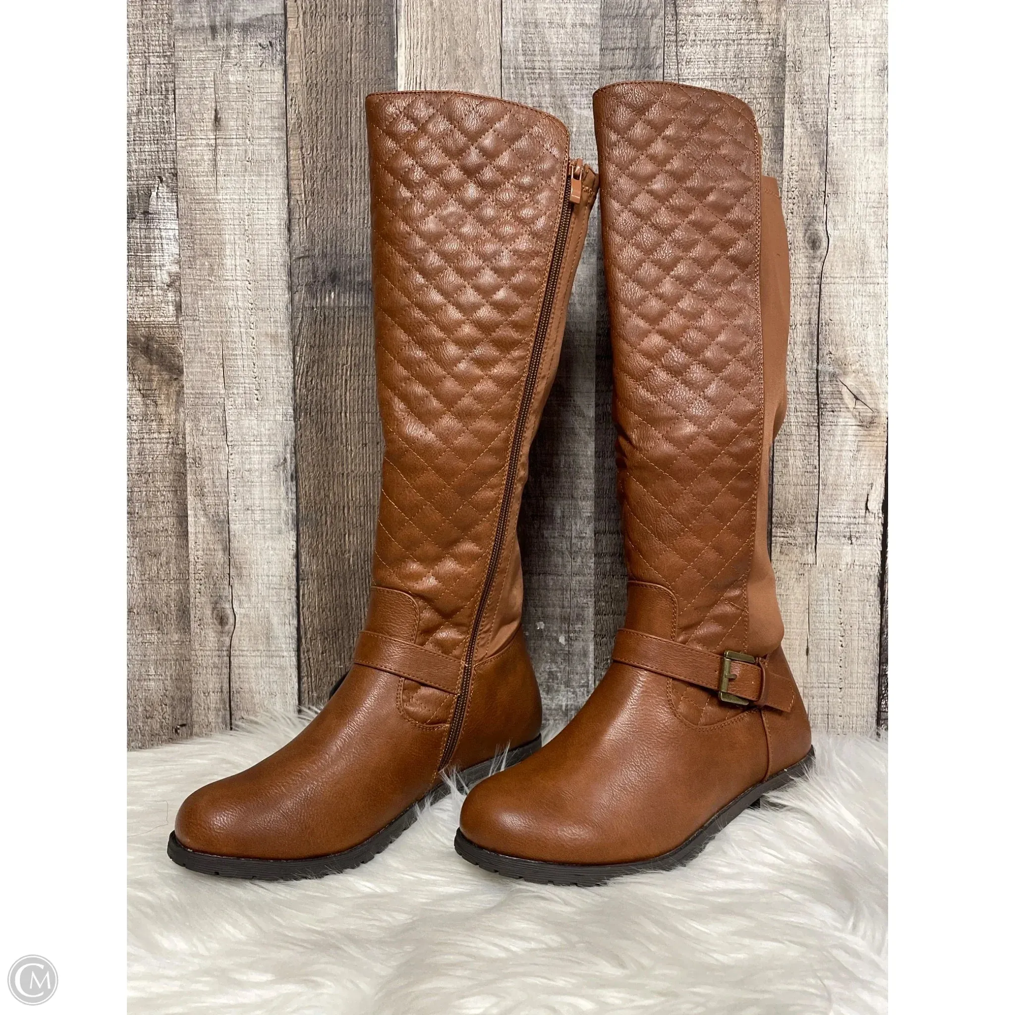 Boots Knee Flats By Forever In Brown, Size: 7 Hunting Trip