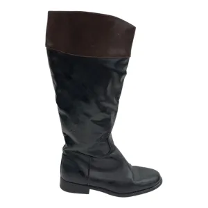 natural materials Boots Knee Flats By Just Fab In Black & Brown, Size:9