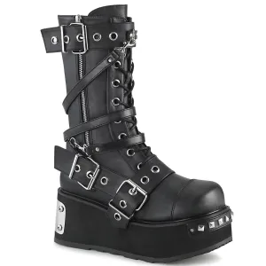 TRASHVILLE-250 DemoniaCult Black Vegan Leather Sexy Unisex Platform Shoes & Boots (Alternative Footwear)